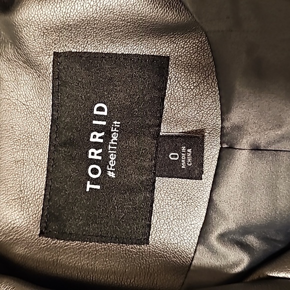 EUC Moto Faux Leather Metallic Moto Jacket size 0 - Picture 6 of 9